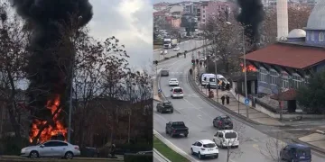 Çiçekçide çıkan yangın korkuttu