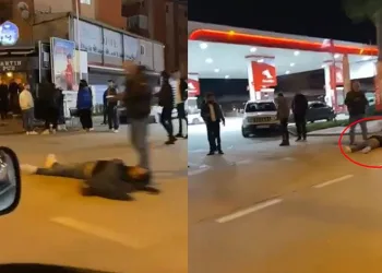 Bursa’da alkollü kişileri döverek yere serdiler