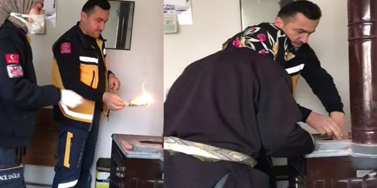 112 ekiplerinden yaşlı kadına vefa