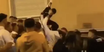 Asker eğlencesinde korkutan anlar