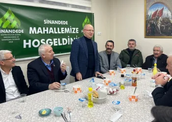 Davut Gürkan, Sinandede sakinleri ile bir araya geldi