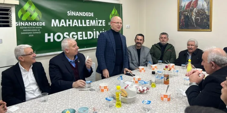 Davut Gürkan, Sinandede sakinleri ile bir araya geldi