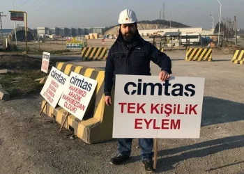 Bursa’da kaynak işçisinden tek kişilik eylem