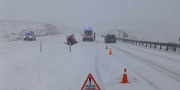 Kar yağışı kazayı beraberinde getirdi
