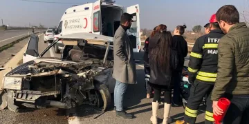 Manisa’da otomobilin tekeri koptu: 1 yaralı