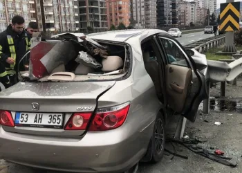 Rize’de feci kaza