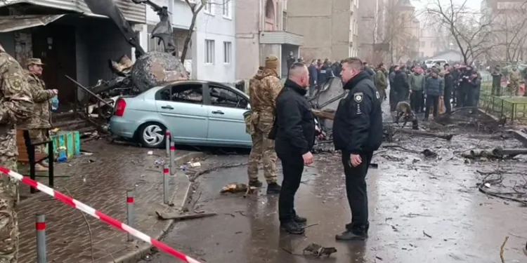 Ukrayna’da helikopter düştü: İçişleri Bakanı hayatını kaybetti