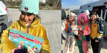 Depremzede çocukların oyuncak mutluluğu