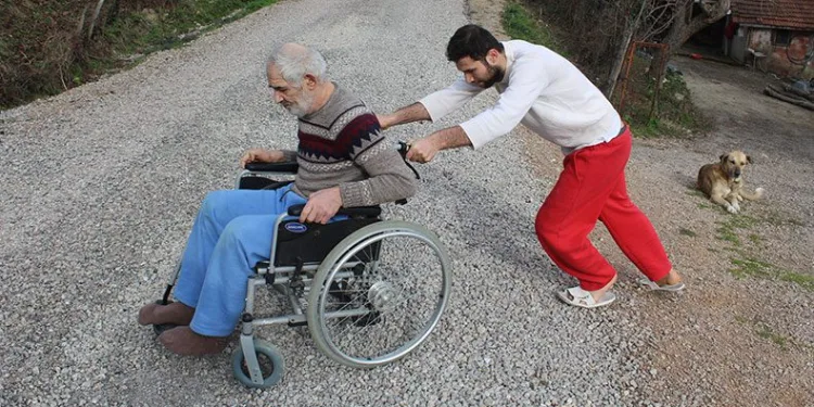 Engelli vatandaşın yolla imtihanı