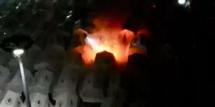 Osmaniye’de çadır kentte yangın