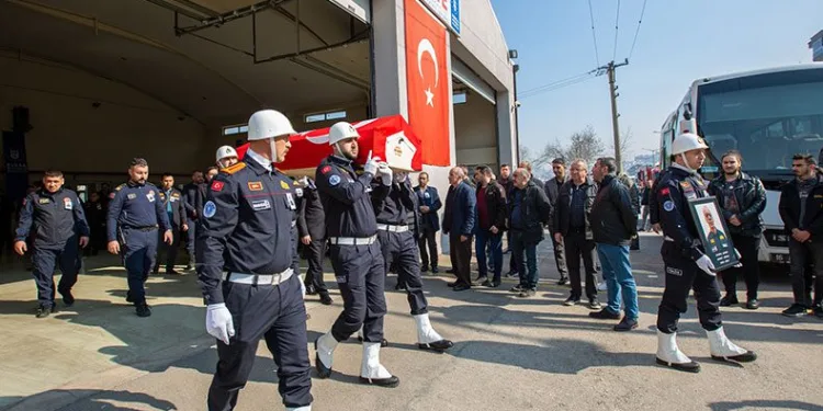 Bursa itfaiyesinde hüzünlü veda