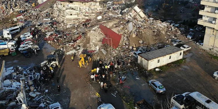 Kahramanmaraş’ta yıkım havadan görüntülendi