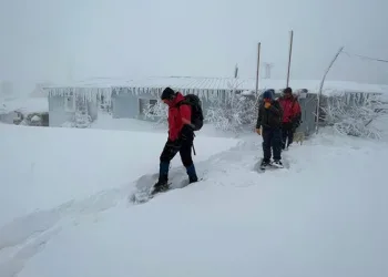 Mahsur kalan bekçi ekiplerce kurtarıldı