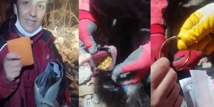 Enkazda bulunan ziynet eşyası sahibine teslim edildi