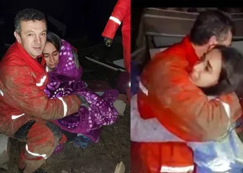 Kendini kurtaranlara böyle sarıldı