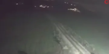 Depremde dağın sarsıldığı anlar