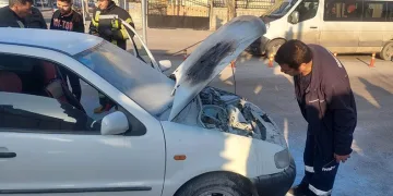 Karaman’da otomobil yangını
