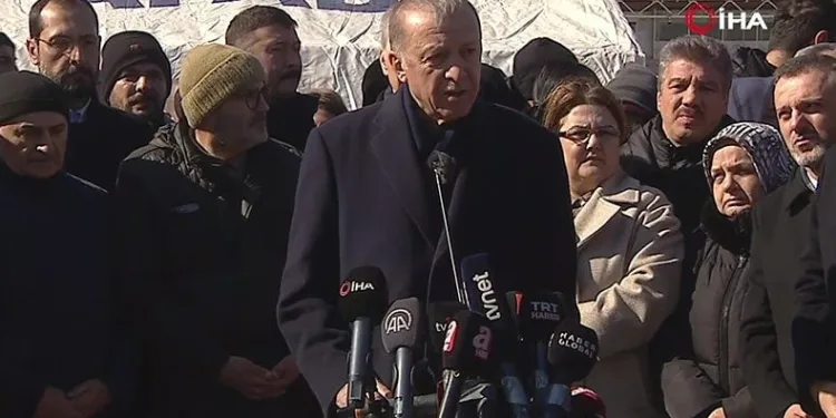 Cumhurbaşkanı Erdoğan deprem bölgesinde!