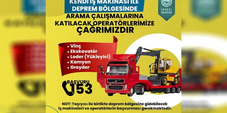 İş makinası sahiplerine yardım çağrısı