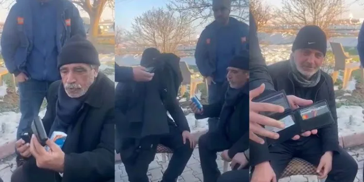 Depremzede unutulan cüzdanı geri teslim etti