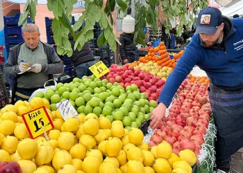 Semt pazarlarında kış meyveleri bolluğu