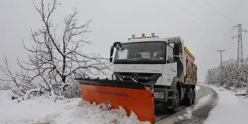 Gemlik’te kar mesaisi başladı