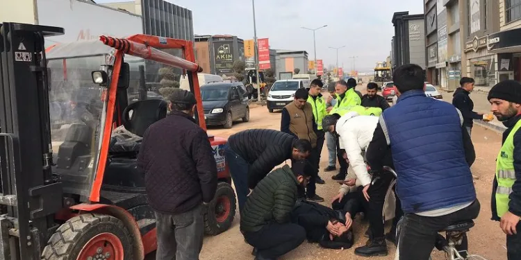 Bursa’da forkliftin çarptığı yaya yaralandı