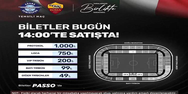 Roma depremzedeler için Adana Demirspor ile temsili maç yapacak