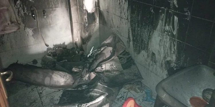 Şofben patlayan apartmanda korku dolu anlar