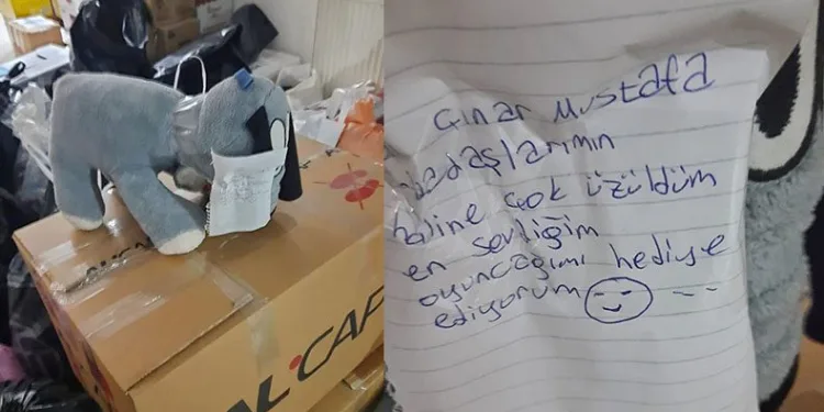 En sevdiği oyuncağını gönderdi