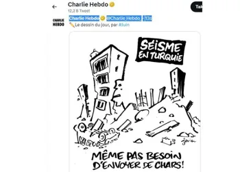 Charlie Hebdo, depremle alay etti