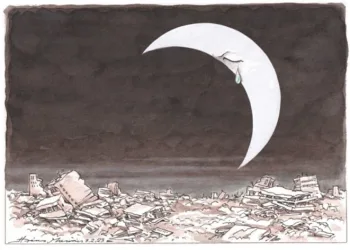 Yunan gazetesinden deprem karikatürü