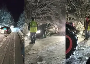 Karda mahsur kalanları böyle kurtardılar