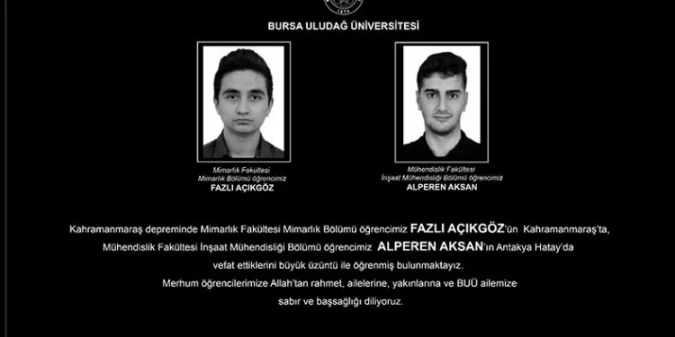 Uludağ Üniversitesi’nin acı kaybı