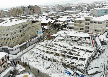 Deprem bölgesi Malatya havadan görüntülendi