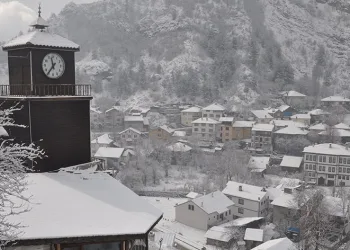 Tarihi ilçe Mudurnu’da kış güzelliği
