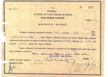 Cumhurbaşkanı Erdoğan’ın üniversite diploması