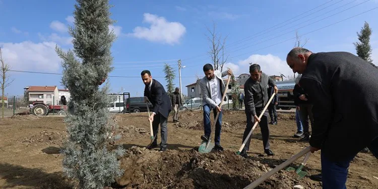 Akhisar’da 64 fidan toprakla buluştu