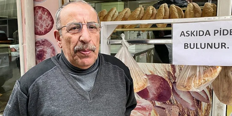 Hayırseverden Ramazan’da askıda pide bağışı