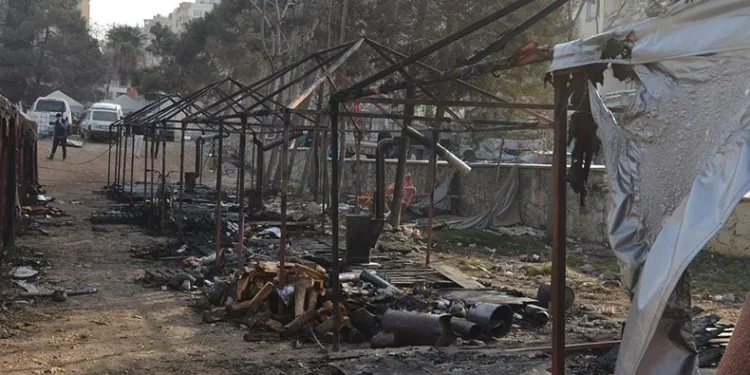 Çadır kentte yangın