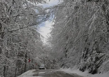 Abant’ta Mart ayında kar sürprizi
