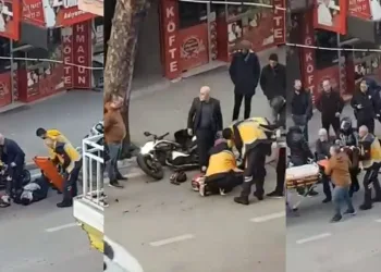 Kaza yapan sürücünün yardımına vatandaşlar koştu