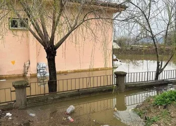 Sağanak sonrası araziler sular altında kaldı