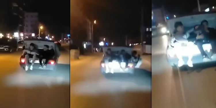 Bursa’da otomobil bagajındak tehlikeli yolculuk