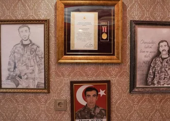 Şehidin anı odasında tablo dahi düşmemiş