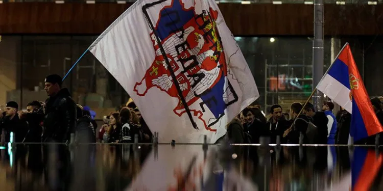 Sırbistan’da Kosova anlaşması protesto edildi