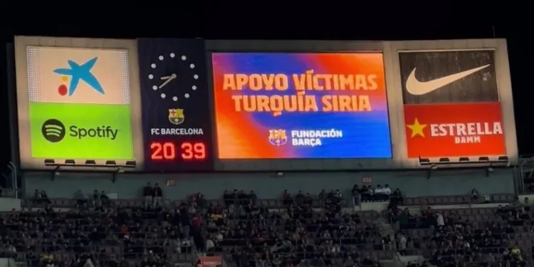 El Clasico’da Türkiye’de yaşanan afet için dayanışma çağrısı yapıldı