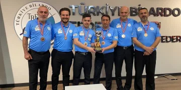Düzce bilardoda Türkiye 3.’sü oldu