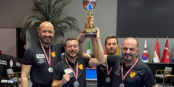 Göztepe’nin bilardo takımı Türkiye ikincisi oldu