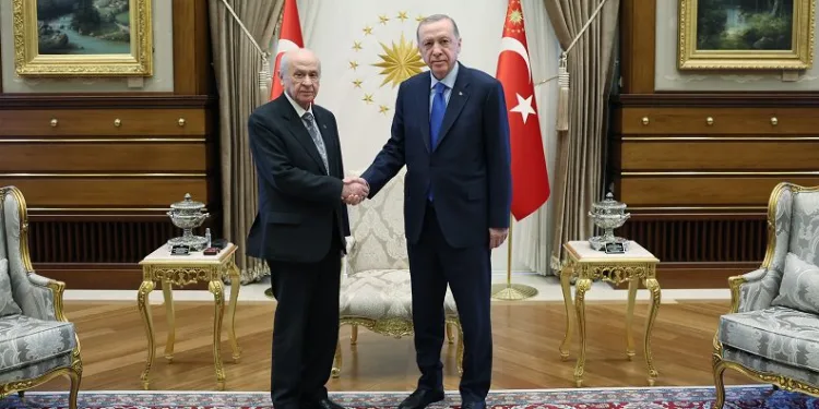 Cumhurbaşkanı Erdoğan, MHP Genel Başkanı Bahçeli ile görüştü